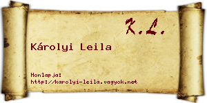 Károlyi Leila névjegykártya